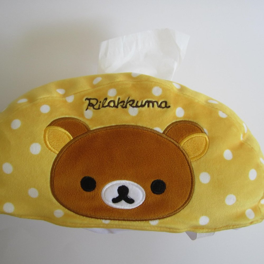 Rilakkuma Yellow Polka Dot Tissue Cover